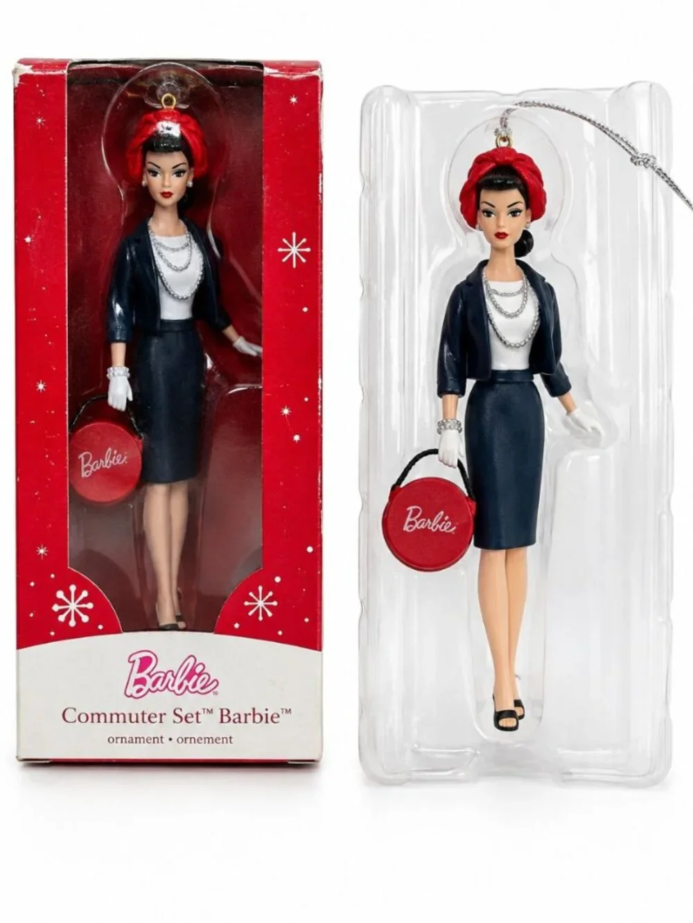 RARE Brunette Barbie Commuter Set Ornament 2014 American Greetings Heirloom